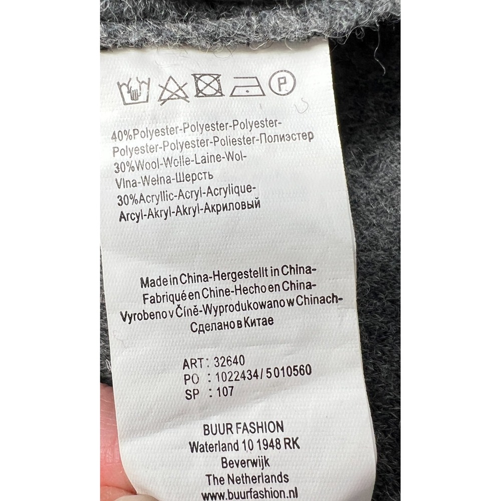 Yest Outerwear Netherlands Wool Blend Long Coat/Jacket Size 10 Buttons - Picture 8 of 11